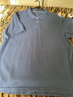 Disney Parks Polo Mens XL Blue Mickey Mouse Embroidery Shirt